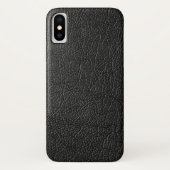 Coque mobile en cuir noir (Dos)