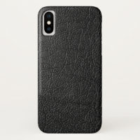 Coque mobile en cuir noir