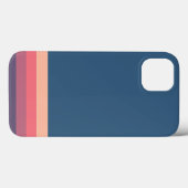 Coque moderne Blue Stripes iPhone 13 (Verso (horizontal))