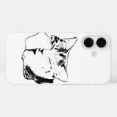 Coque monochrome Tabby Chat (Verso (horizontal))