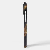 Coque Monogrammé Black Gold moderne - Mate iPhone (Verso / Gauche)