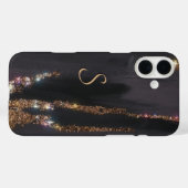 Coque Monogrammé Black Gold moderne - Mate iPhone (Verso (horizontal))