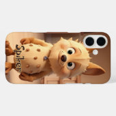 Coque monogramme de dessin animé - Mate iPhone (Verso (horizontal))