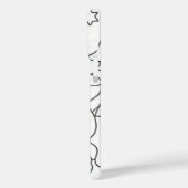 Coque monogramme de dessin animé - Mate iPhone (Verso / Gauche)