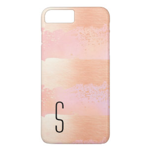 Coque Monogramme de l'iPhone 7 Plus Blush et Gold