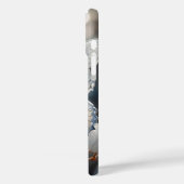 Coque monogramme de papillon blanc - coque iphone  (Verso / Gauche)