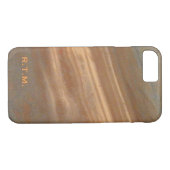 Coque Monogrammé Granite et cuivre iPhone 7 (Dos (Horizontal))