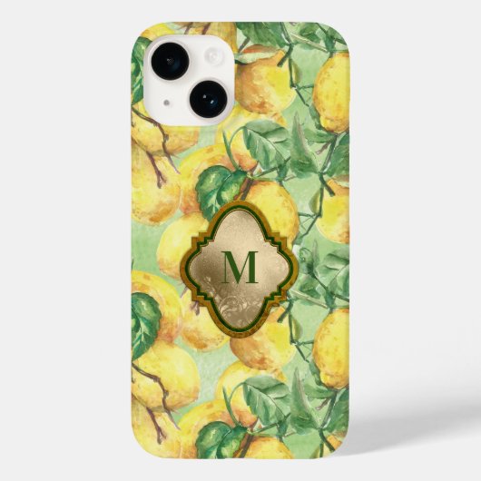 Coque Monogramme Lemon Garden (Verso)