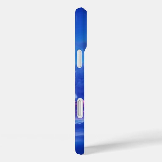 Coque Monogrammé Océan Bleu - Mate iPhone (Verso / Droite)