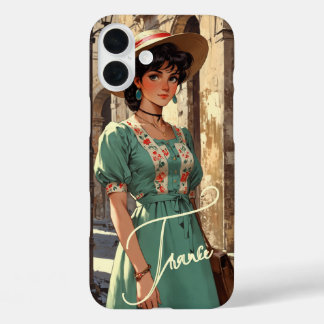 Coque monogramme vintage - Mate iPhone
