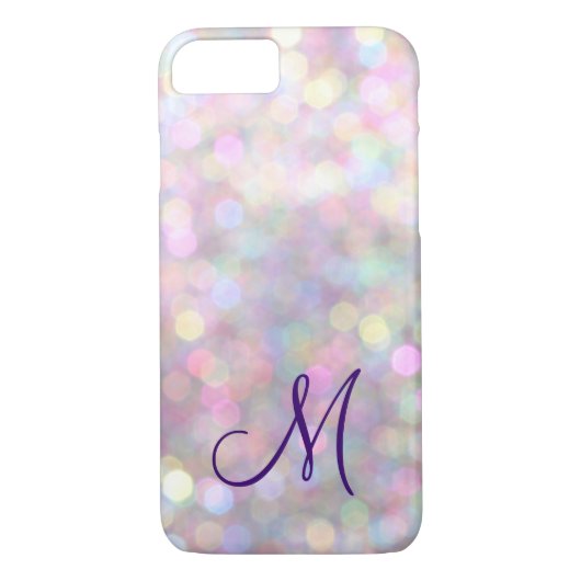 Coque Monogrammed Sparkle iPhone 7 (Dos)