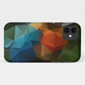 Coque Motif Abstrait Pyramide bleu orange vert-Ma (Dos (Horizontal))