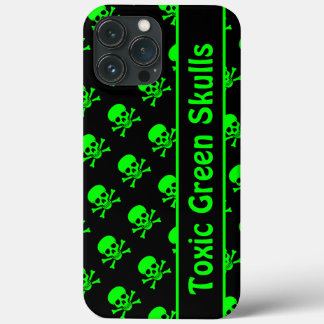 Coque Motif de crâne noir et vert avec texte perso