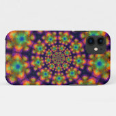Coque Motif Kaleidoscope vert pourpre torride (Dos (Horizontal))