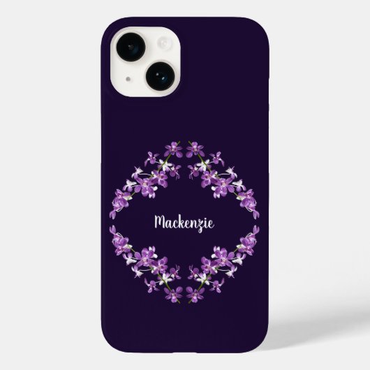 Coque Motif Personnalisé Purple Dendrobium Orchidé (Verso)