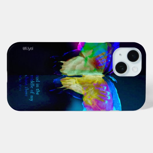 Coque néon papillon (Verso (horizontal))