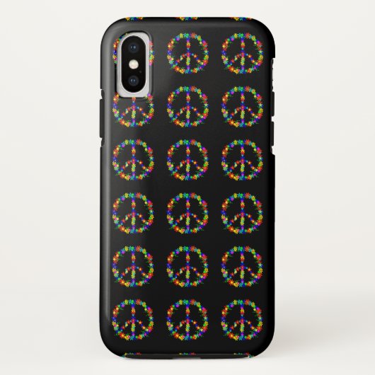 Coque noir avec symbole de paix iPhone 7 (Dos)