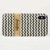 Coque noir blanc-mat à peine il y a iPhone X Coque (Dos (Horizontal))