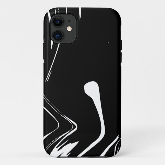 coque noir blanc-Mate Tough Apple (Dos)