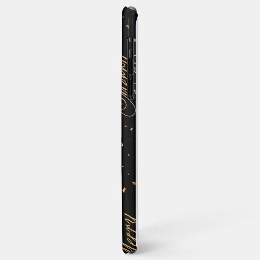 Coque noir et or (Dos/Gauche)