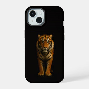 Coque noire 4 Luxe pour iPhone 15, Noble Tiger
