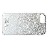 Coque Ombre Silver Parties scintillant iPhone 7 (Dos (Horizontal))