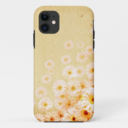 Coque Orange Delicé Fleur Iphone 5S (Dos)