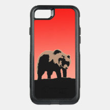 Grizzly Bear au coucher du soleil - Art original d