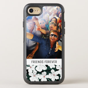 Coque Otterbox Symmetry Pour iPhone 7 Photo & Texte Blanc Fleurs tropicales Motif