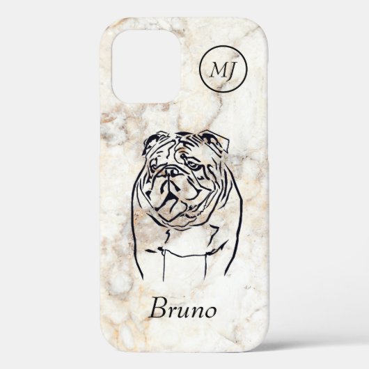 Coque personnalisé Bulldog Lover Apple iPhone 12 (Verso)