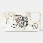 Coque personnalisé Bulldog Lover Apple iPhone 12 (Verso (horizontal))