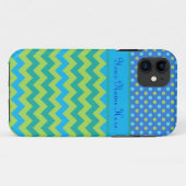 Coque personnalisé iPhone 5/5s : Pois et Chevrons (Dos (Horizontal))