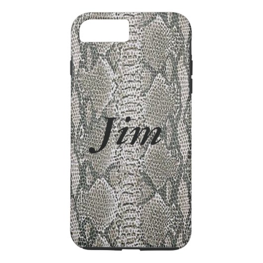 Coque personnalisé Silver Snake Skin iPhone 7 (Dos)