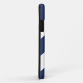 COQUE PINK MUSTACHE BLUE STRIPES iPHONE 5 (Dos/Droite)