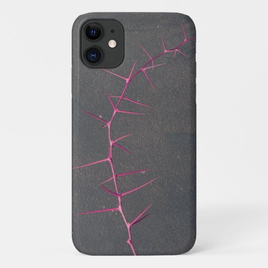 Coque Pink Twig Grey Concrete Fever Tree iPhone 11 (Dos)