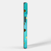 Coque pois Faux Gold Et Turquoise Aquarelle (Verso / Droite)