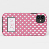Coque Polka Dot Pink & White iPhone 5 (Dos (Horizontal))