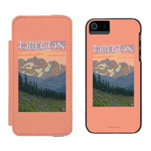 Coque-portefeuille iPhone 5 Incipio Watson™ Affiche de Vintage voyage de fleurs de ressort