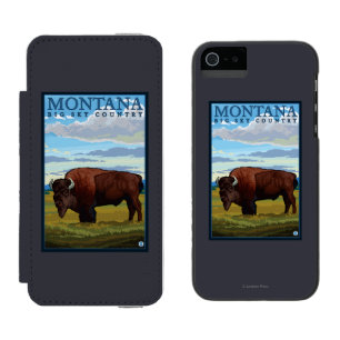 Coque-portefeuille iPhone 5 Incipio Watson™ Affiche de Vintage voyage de MontanaBison