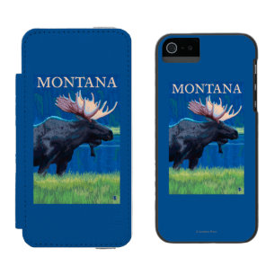 Coque-portefeuille iPhone 5 Incipio Watson™ Affiche de Vintage voyage de MontanaMoose