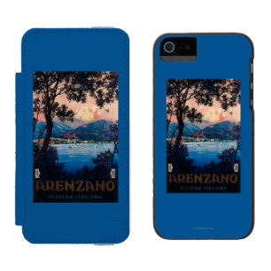 Coque-portefeuille iPhone 5 Incipio Watson™ Affiche de voyage de la Riviera d'Italien