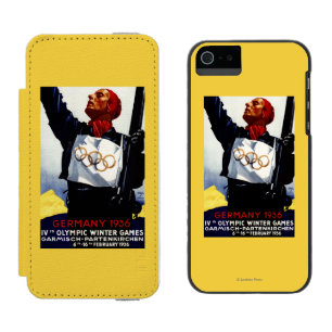 Coque-portefeuille iPhone 5 Incipio Watson™ Affiche olympique de publicité de 1936 jeux