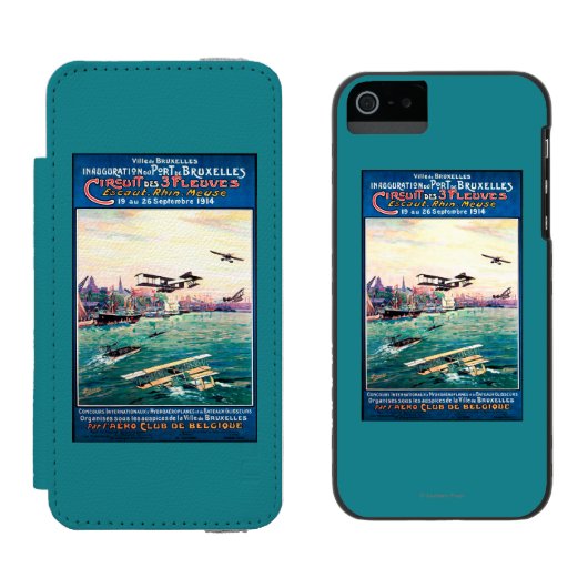 Coque Portefeuille Incipio Pour iPhone Affiche promotionnelle décommandée d'avion de (Côté par côté)