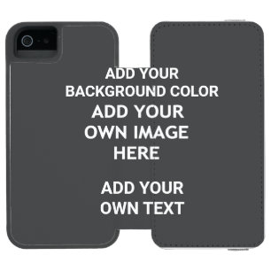 Coque-portefeuille iPhone 5 Incipio Watson™ Ajoutez votre couleur arrière - plan, votre image,