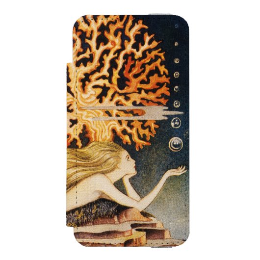 Coque Portefeuille Incipio Pour iPhone Andersen : Petit dessin de sirène (Folio Devant)