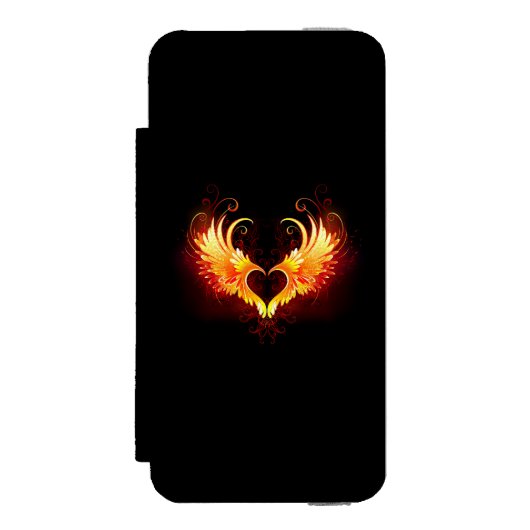 Coque Portefeuille Incipio Pour iPhone Angel Fire Heart with Wings (Folio Devant)