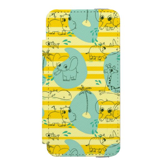 Coque Portefeuille Incipio Pour iPhone Animaux mignons jouant avec de l'eau 2 (Folio Devant)