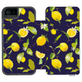 Coque Portefeuille Incipio Pour iPhone Aquarelle Citron et Feuilles 10 (Folio Ouvert)