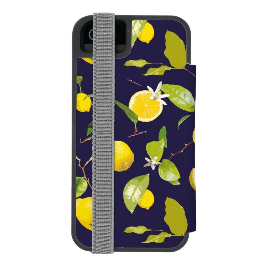 Coque Portefeuille Incipio Pour iPhone Aquarelle Citron et Feuilles 10 (Folio Dos)