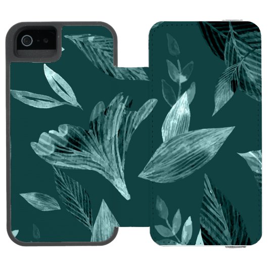 Coque Portefeuille Incipio Pour iPhone Aquarelle tombée feuilles 10 (Folio Ouvert)